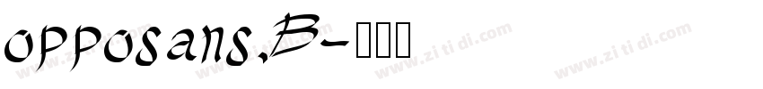 opposans B字体转换